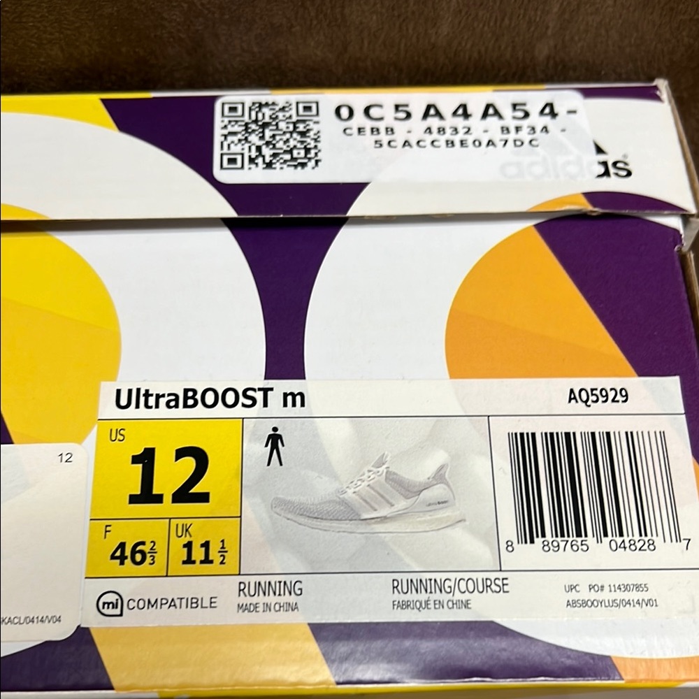 adidas UltraBOOST Sneakers - White and Gray